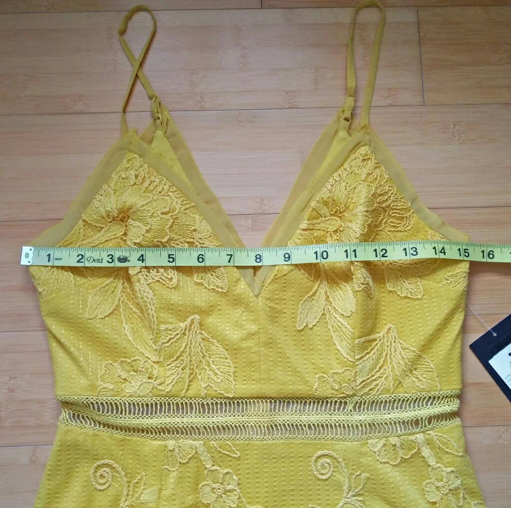 -NWT- Aidan Mattox Tiered Floral Lace Dress 2 - Picture 12 of 16